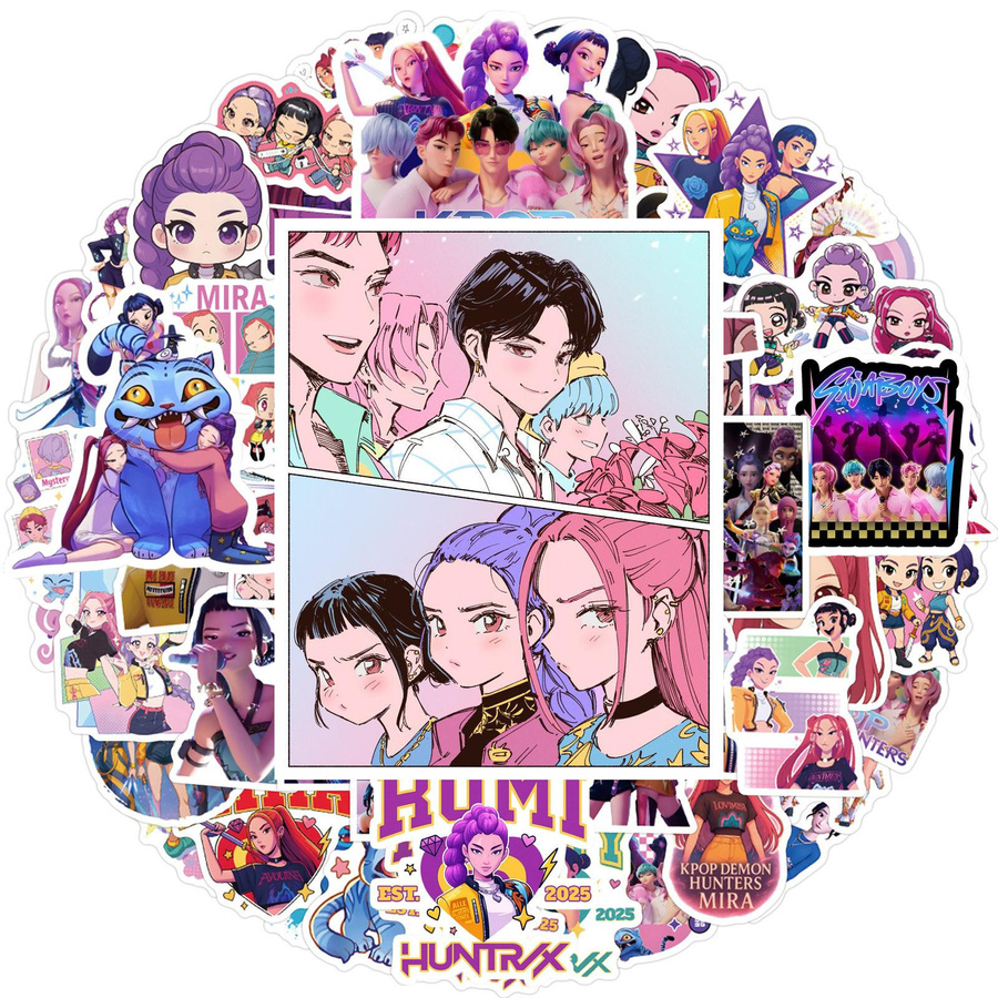 Happy Time For kids Anime KPop Dämonenjäger DIY Aufkleber 110-teiliges Set - Bild 3