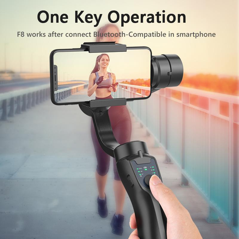 Allbestart F8 Handheld 3-Achsen Gimbal Smartphone Stabilisator mit Bluetooth in Schwarz - Bild 4