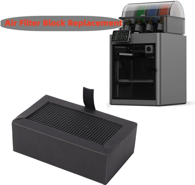 Bambu Lab Ersatz Luftfilterblock mit Aktivkohle für X1 und P1 Serie, 2 Stück, Schwarz - Bild 1