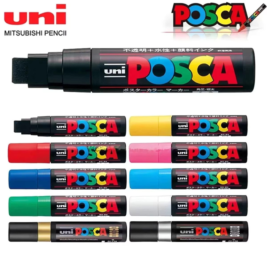 UNI POSCA Extra Bold Marker PC-17K mit 15mm Spitze für Graffiti, Poster und Kunst, wasserbasiert, Mehrfarbig - Bild 5