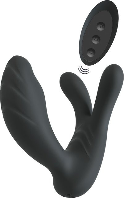 Sweet Smile Vibrator RC G-&P-Spot mit Klitoris- und Hodenstimulator in Schwarz - Bild 1