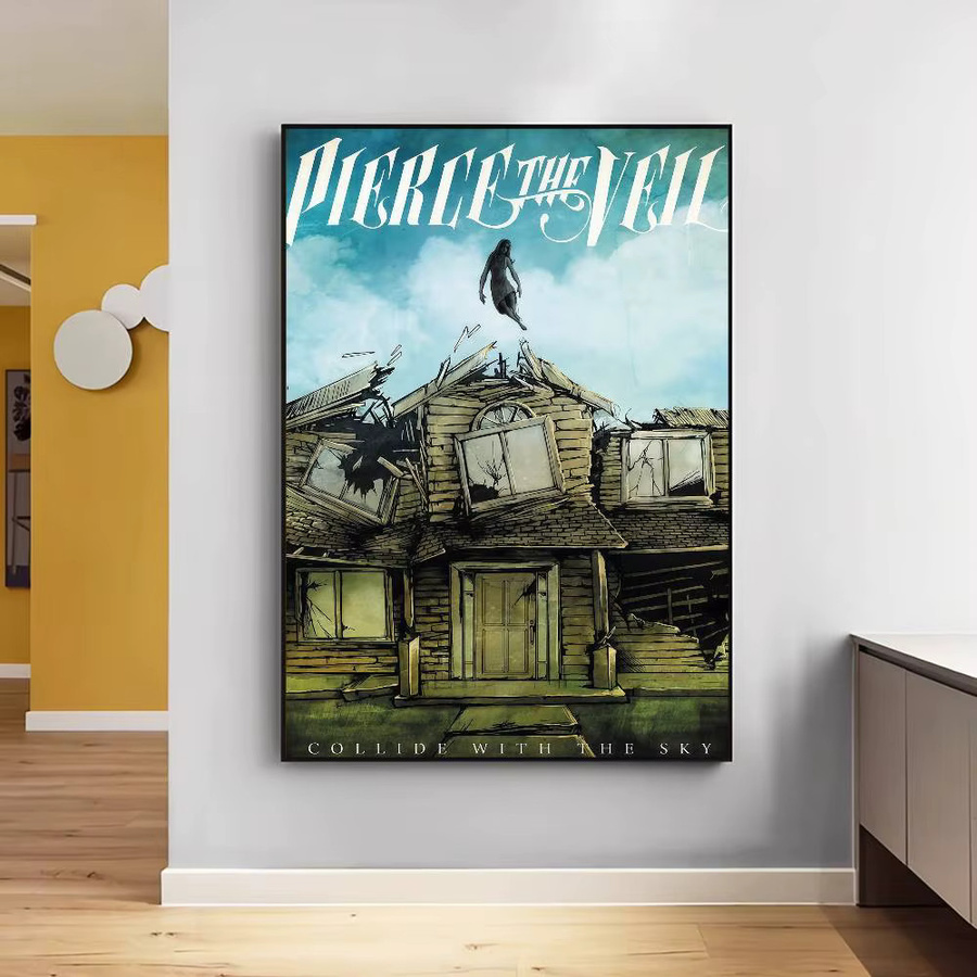 P-pierce The-Veil Band Vintage Filmplakat Aufkleber, Mehrfarbig, Rechteckig, B: 15 cm, H: 10 cm - Bild 4