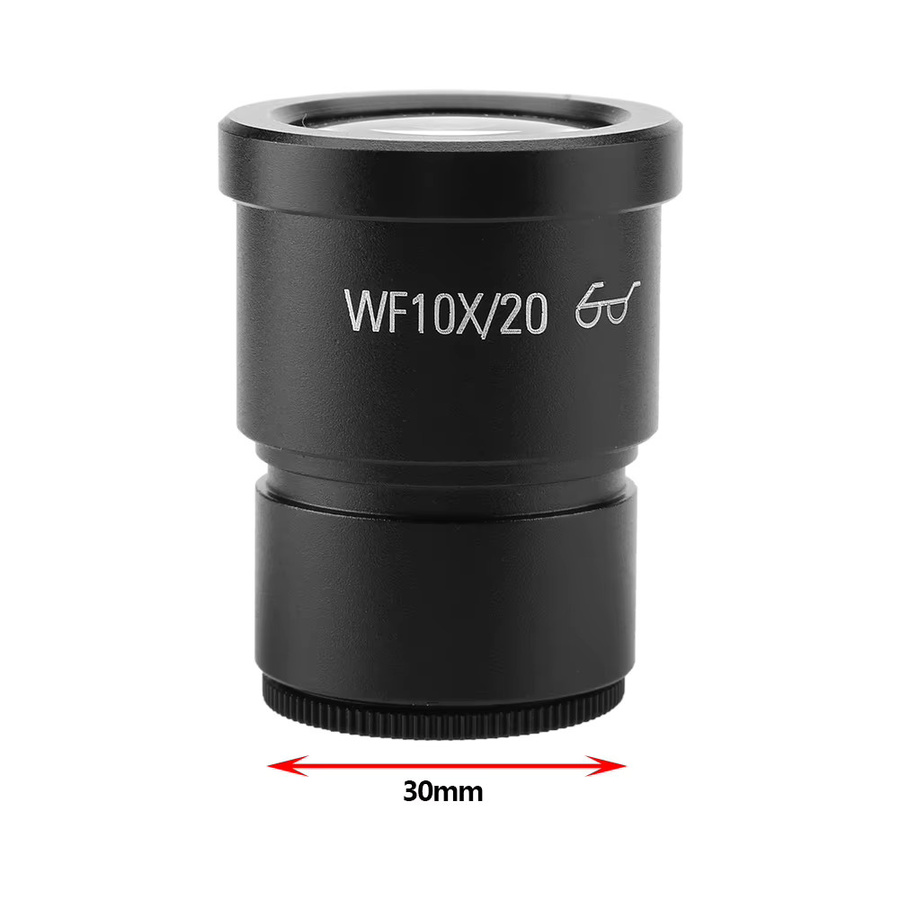 YOSOO Stereo Mikroskop Okular WF10x/20 Weitfeld in Schwarz mit 30mm Montagegröße - Bild 3