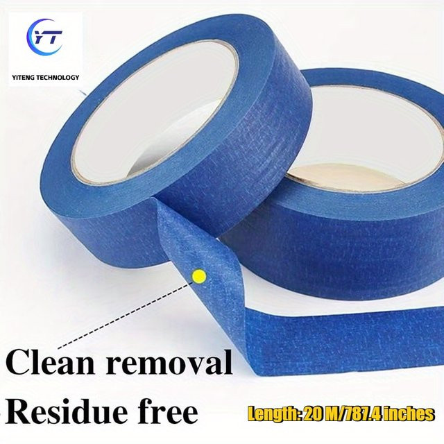 Blaues Abdeckpapier mit Klebeband aus Papier, 20 m Länge - Bild 1