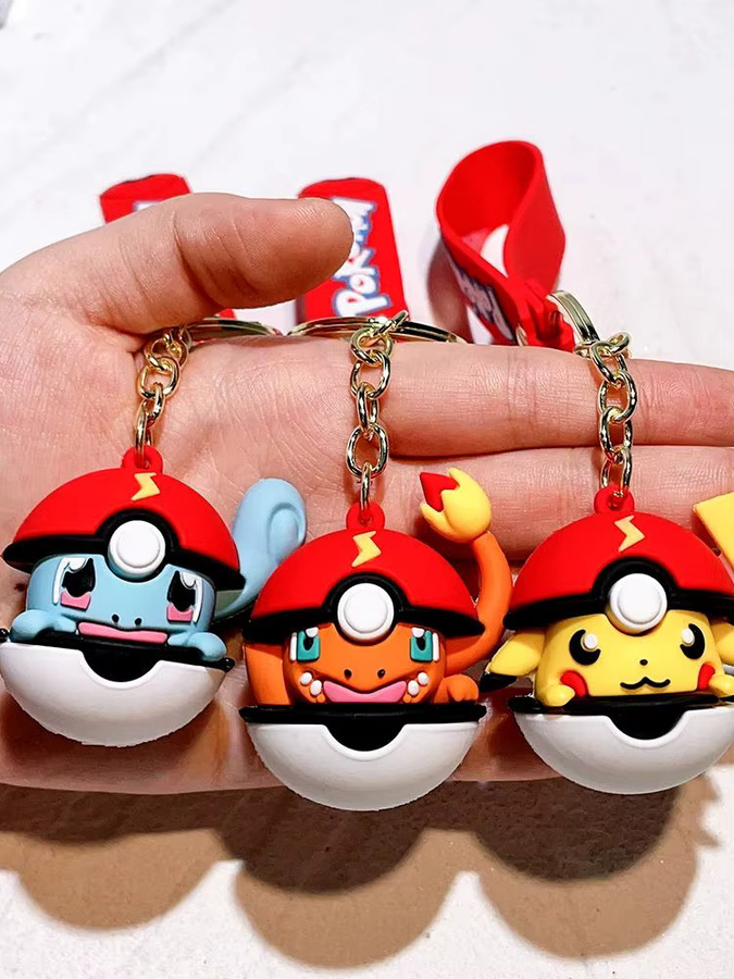 Potdemiel Schlüsselanhänger Pikachu Pokéball, Cartoon-Anhänger - Bild 4
