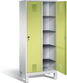 C+P Wäsche-Spind Evolo mit Front in Viridigrün und Korpus in Lichtgrau, H: 185,0 cm, B: 81,0 cm, T: 50,0 cm - Bild 1