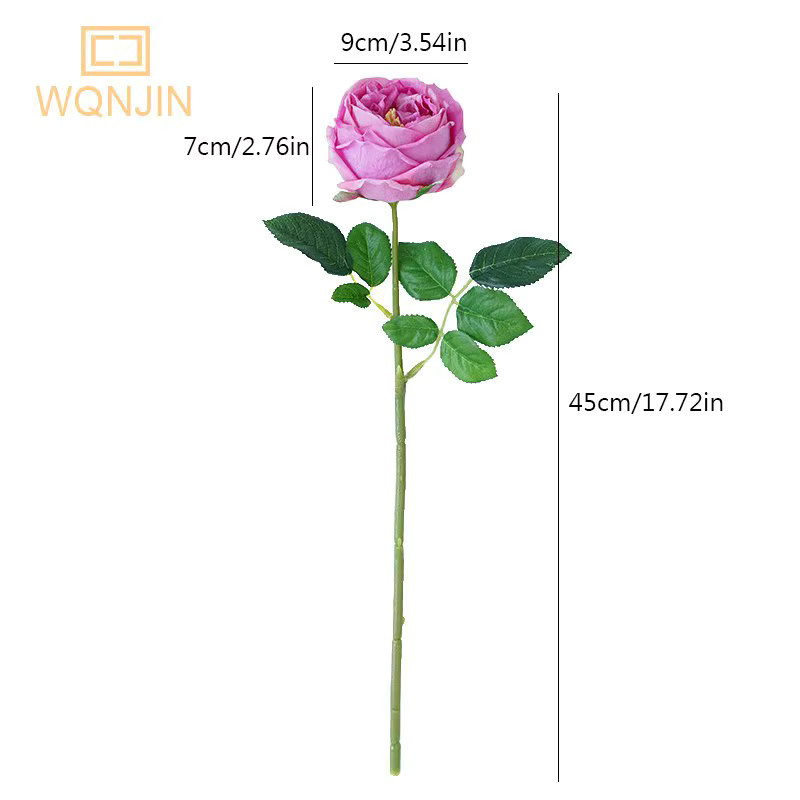 WQNJIN Austin Rose Pfingstrose als künstliche Dekofloral für Tisch und Hochzeit in Weiß oder Pink - Bild 2
