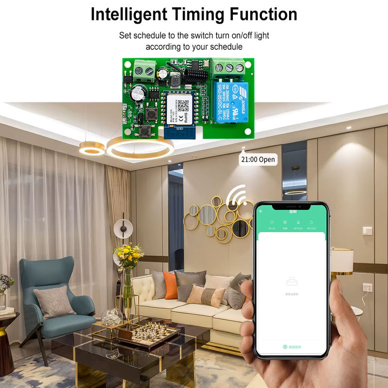 Tuya Smart Switch Modul 1 Kanal Wifi Relais für Home Automation mit Alexa und Google Home, Grün - Bild 5