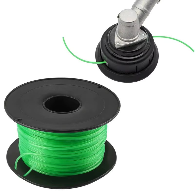 Grüner Rasenmähfaden als Ersatzfaden für Rasentrimmer, 6-kant Nylonfaden mit Durchmesser 3,0 mm, 100 Meter - Bild 4