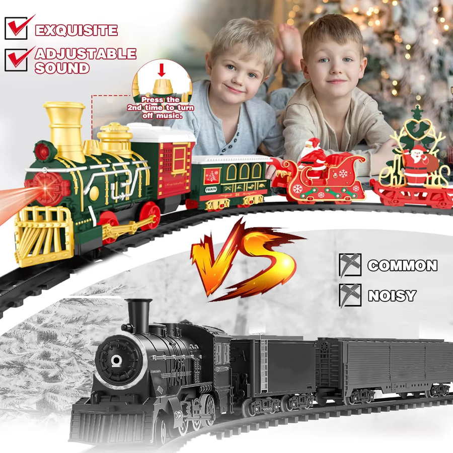 CONUSEA Elektrische Weihnachten Zug Track Spielzeug, mit Musik, ab 3 Jahre - Bild 3
