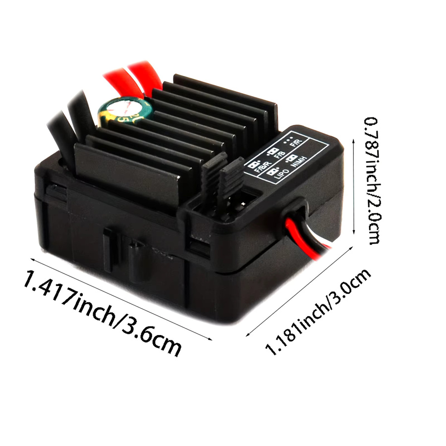 RCXAZ Wasserdichter RC 1060 60A gebürsteter Regler, 1:10, Schwarz - Bild 2