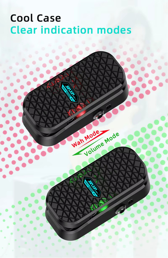 jamjum Wah-Volumenpedal mit leisem Schieberegler und rutschfestem Design in Schwarz für Gitarrenverstärker-Effekte - Bild 2