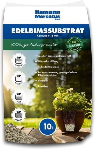 Bimsgranulat Grau 8-16 mm im 10 l Sack - Bild 1