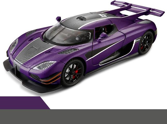 Linyi toy car Hypercar Modellauto, 1:24, Metall, Lila, ab 14 Jahren - Bild 1