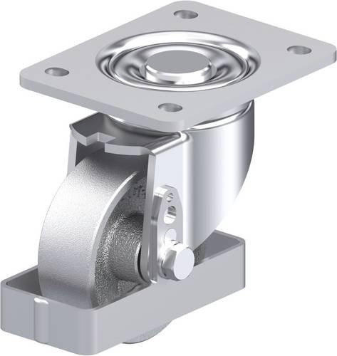Blickle Stahlblech-Lenkrolle LH-G 100G-3-FS in Silber, Rad-Durchmesser: 100 mm, Tragfähigkeit: 400 kg - Bild 1