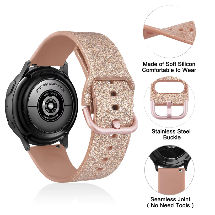 Tobfit Uhrenarmband Silikon, Roségold, Unisex, 20mm 22mm - Bild 4