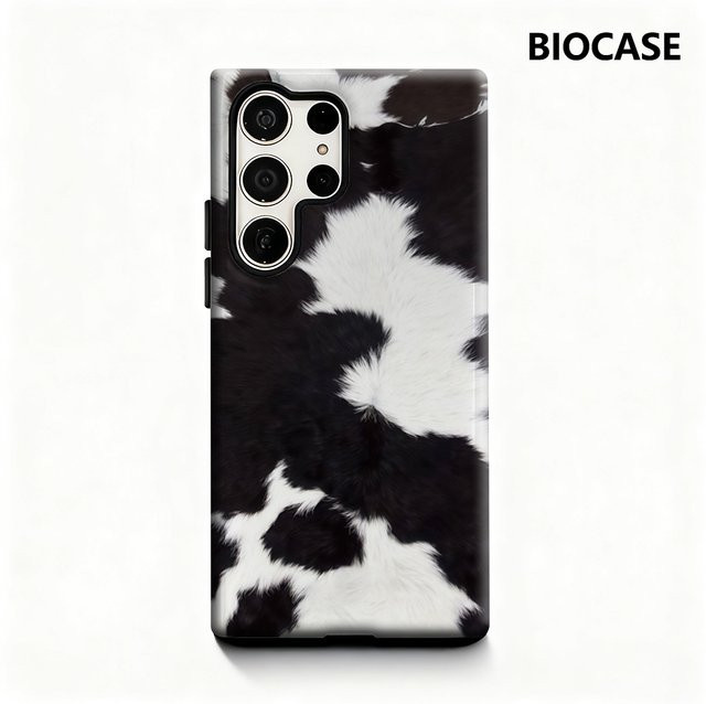 Handyhülle mit Kuhmuster für Samsung Galaxy S25 Ultra, S24 und S23 Ultra Plus in Multicolour mit glänzender doppellagiger Rückseite - Bild 1