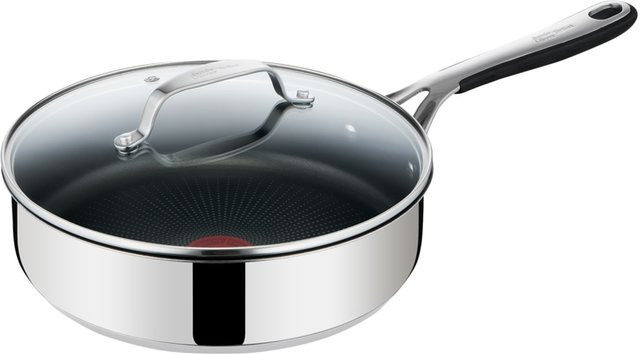 TEFAL Edelstahl-Schmorpfanne Kitchen Essentials E3143334 in Silber, Durchmesser: 25 cm - Bild 1