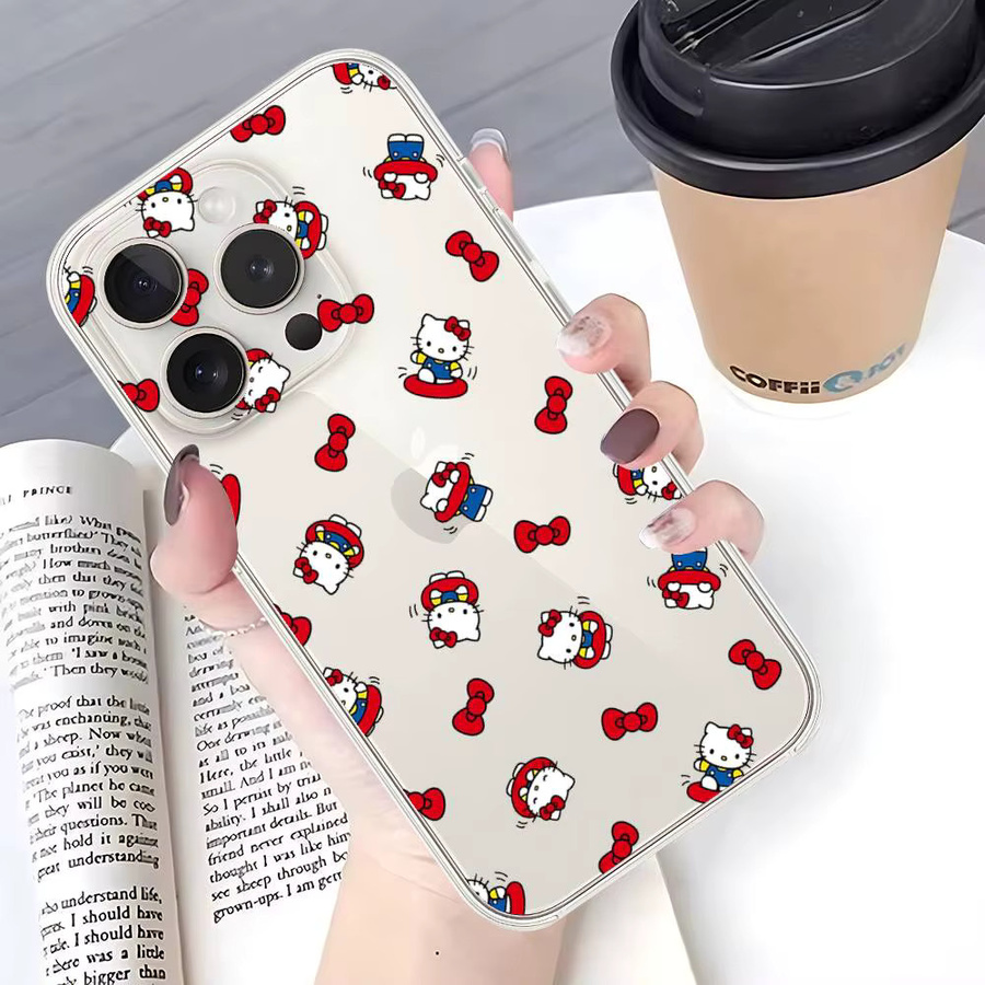 Mesuca Hello Kitty Handyhülle Transparent für iPhone 17 16 15 14 13 12 11 Pro Max Mini Plus - Bild 4