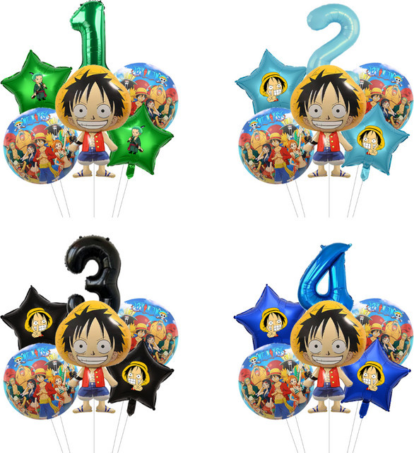 Bandai One Piece Anime Folien-Latex-Ballon-Set, Partyzubehör - Bild 1