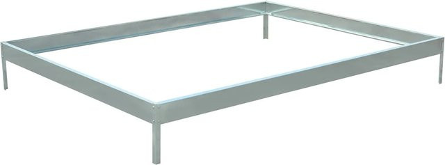 Floraworld Fundamentrahmen für Gewächshaus aus Aluminium in Silberfarben, B/T/H: 190 x 190 x 34,5 cm - Bild 1