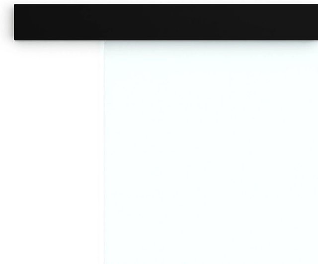 Hansaglas Schiebetürsystem Laufschiene für Glasschiebetüren aus Aluminium in Schwarz Matt, B/T/H: 240 x 5,5 x 6,5 cm - Bild 1