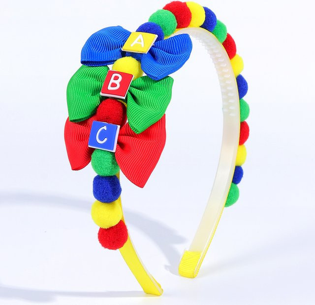 Stirnband, bunte Pom-Pom, Kinder, Mädchen - Bild 1