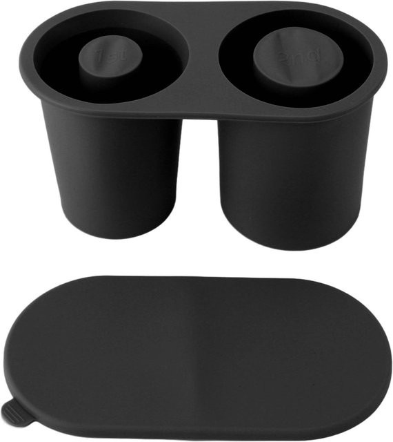 CosyHome Silikon Eiswürfelform für 30oz und 40oz Becher in Schwarz mit Hohlzylinder-Design und Auslaufschutz - Bild 1