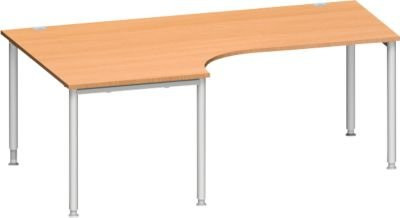 Schäfer Shop Genius Winkelschreibtisch MODENA FLEX 90 Grad mit Ansatz links in Buche, Breite: 200 cm - Bild 1