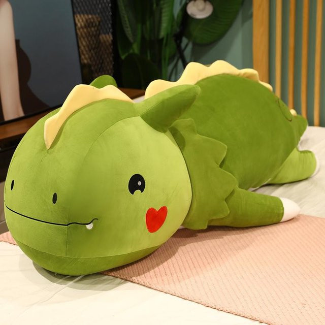 Dinosaurier Krokodil Plüschtier, 60cm, Grün - Bild 1