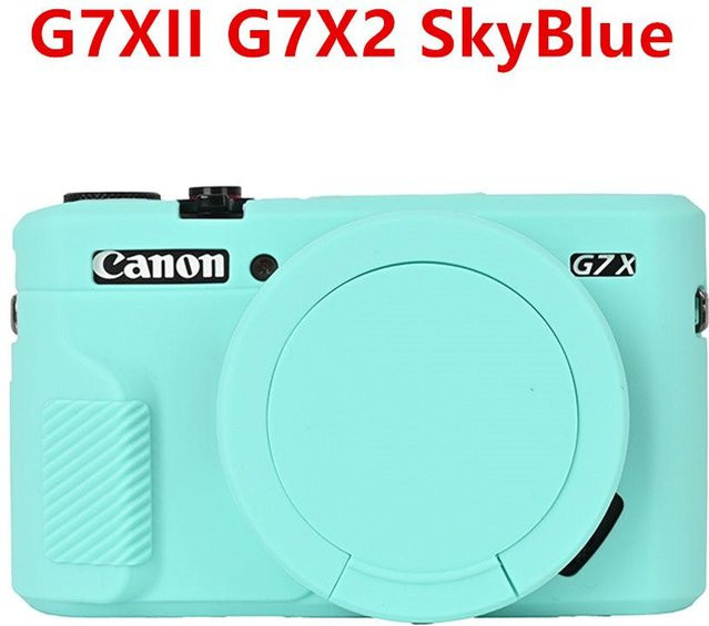Weiche Silikonhülle mit Objektivschutz für Canon PowerShot G7X Mark II und G7X Mark III in verschiedenen Farben - Bild 1