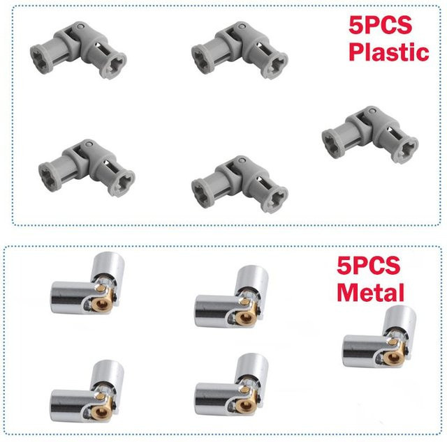 Wellenverbinder Kardangelenk, 5-teiliges Set, Kunststoff/Metall, MOC Steine 61903 - Bild 1