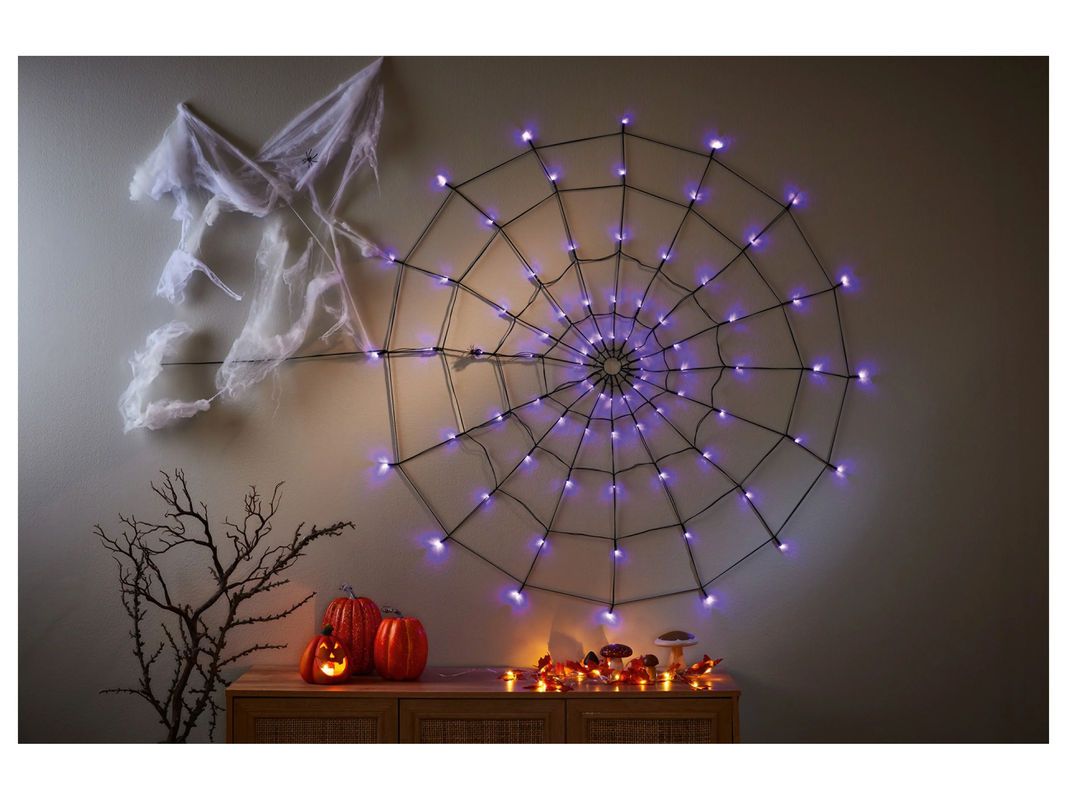 LIVARNO HOME LED-Spinnennetz in Lila - Bild 2