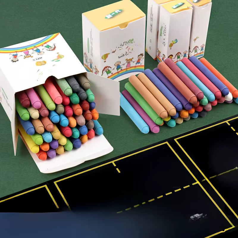 24 staubfreie und waschbare Kreiden in bunten Farben inklusive Aufbewahrungsbox für den Innen- und Außenbereich - Bild 5