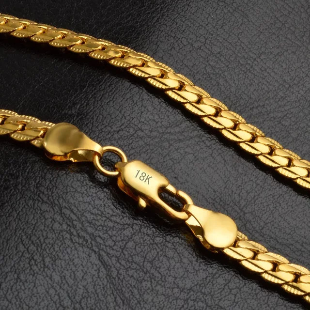MODA SIMPLE Halskette Miami Cuban Link, Gold, Damen, 45,72 cm - Bild 1