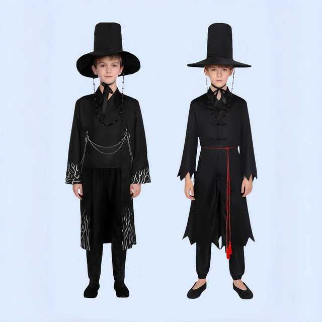 ZOBOTT Jungen Rollenspiel Requisiten, Cosplay Set, Schwarz, Plüsch / Textil - Bild 1