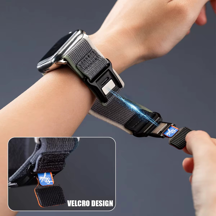 FancyWrist Uhrenarmband Nylon, Schwarz, Unisex - Bild 2