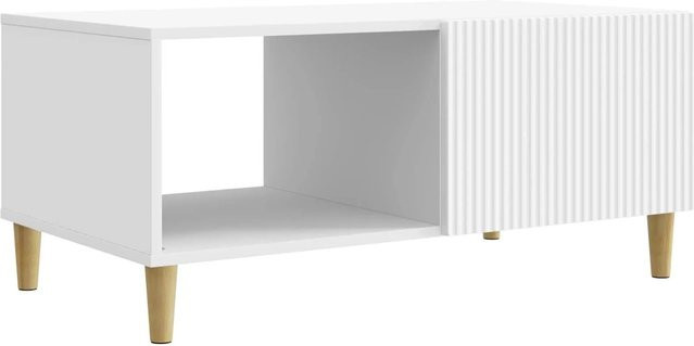 vidaXL Couchtisch in Weiß im Vintage-Design aus Holzwerkstoff, B/T/H: 90 x 50 x 40 cm - Bild 1