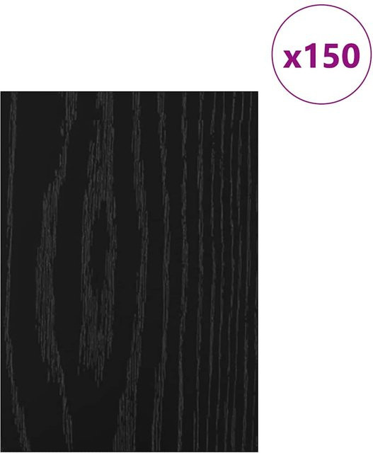 VD Home Furnishing Dekorative Paneele in Schwarzeiche-Optik, 150 Stück, Farbe: Schwarz, B/H/T: 21 x 15 x 0,27 cm - Bild 1