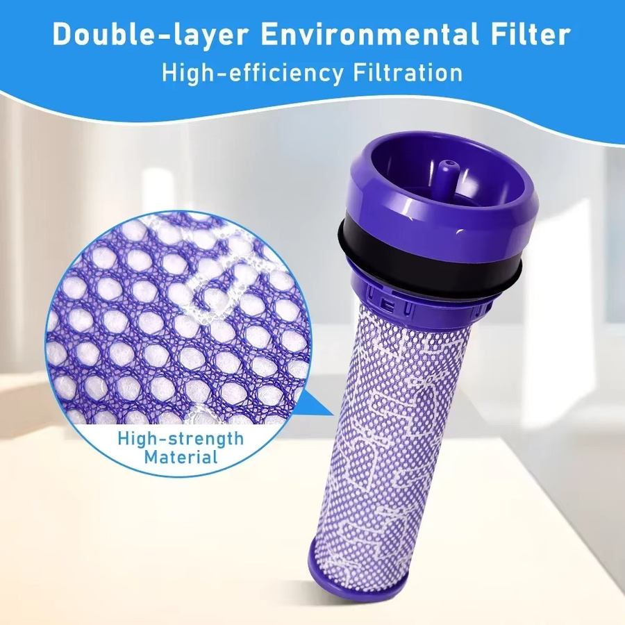Dyson Ersatzfilter mit Bürstenteilen in Purple für DC28 DC33 DC37 DC39 DC41 DC53 Staubsauger, waschbarer Vorfilter - Bild 2