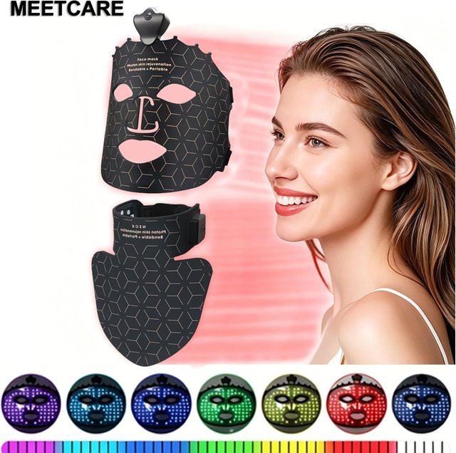 MEETCARE LED Gesichtsmaske, 3D Rotlicht-Therapie, für reife Haut - Bild 1