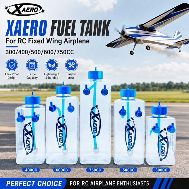 XAERO Blauer Kunststoff-Kraftstofftank, RC Starrflügelflugzeugmodell - Bild 1