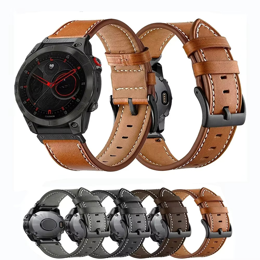 QCTOG Smart Watch Armband Leder, 22mm 26mm, Unisex - Bild 4