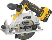 DeWalt Akku-Handkreissäge DCS512P2 mit 12 Volt und 5 Ah Akku, gelb-schwarz, 47 mm Schnitttiefe - Bild 1