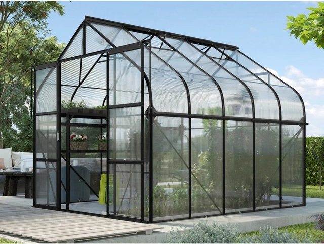 Vitavia Gewächshaus Diana 8300 Schwarz 8,3 m² mit 4 mm HKP - Bild 3