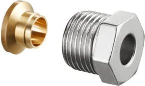 Oventrop Klemmringverschraubung Ofix CEP G 3/8 x 10 mm für Innengewinde aus Messing in Silber - Bild 1