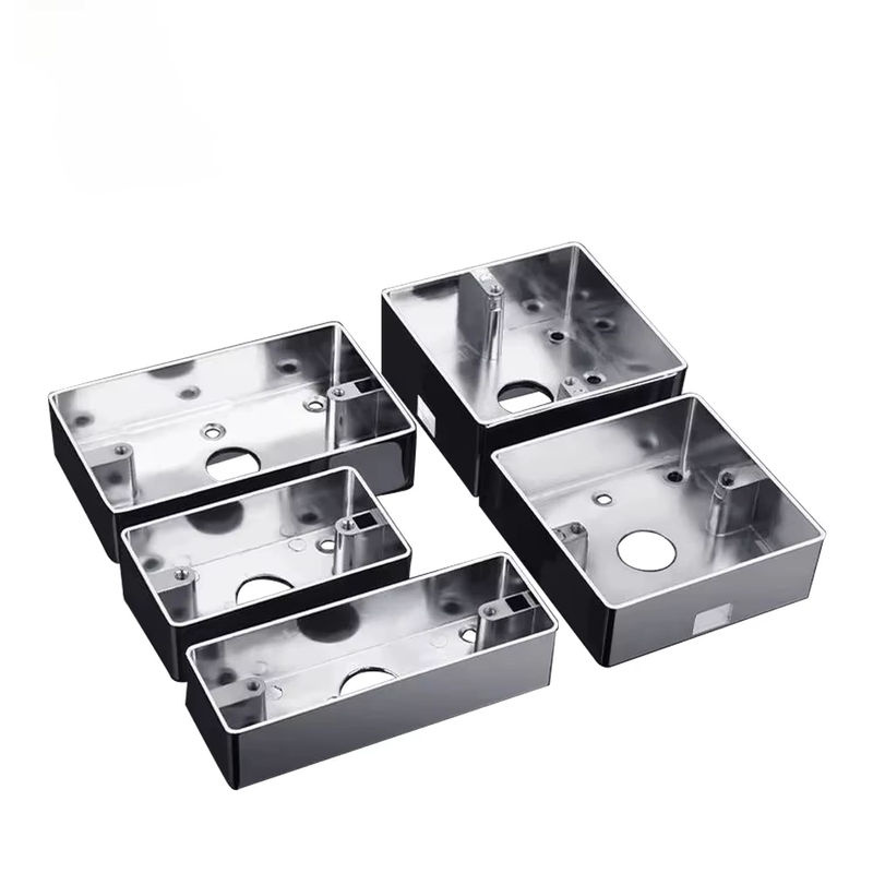 LUCKING DOOR Wasserdichte Außenwand-Montagebox aus Zinkmetall in Schwarz und Silber für Schalter und Steckdose zur Oberflächenmontage - Bild 7