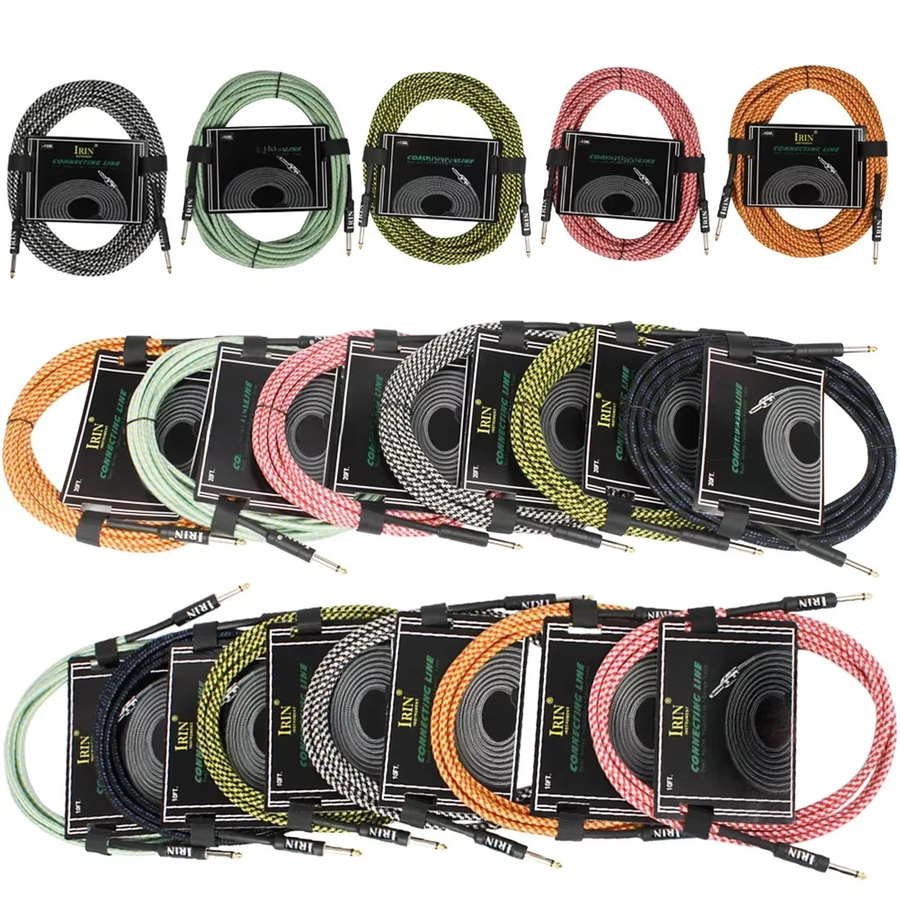 Irin E-Gitarren Kabel für Gitarre und Bass in Pink und Multicolour, Audio-Verbindungskabel für Instrumentenzubehör - Bild 3