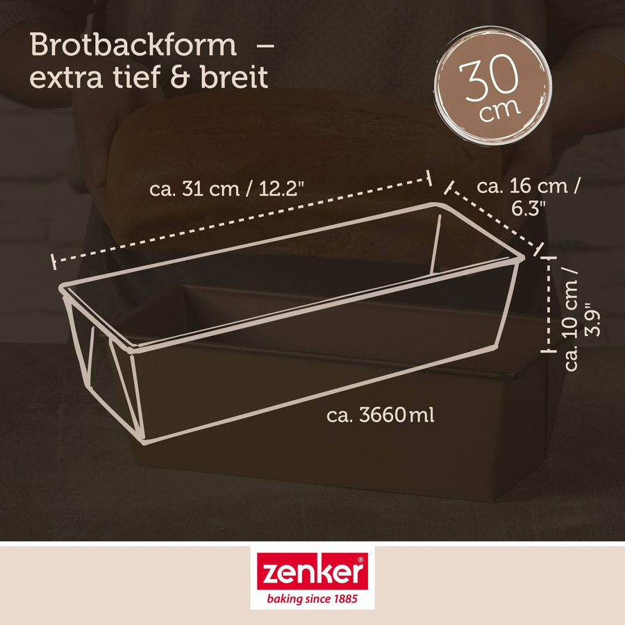 Zenker Brotbackform Mojave Gold, rechteckig, beschichtet, B: 31 cm - Bild 3