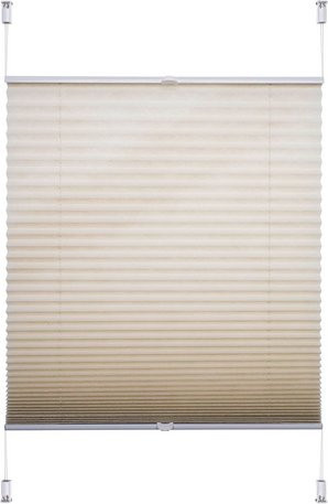 LIEDECO Klemmfix Plissee Easy in Sand und Braun, B: 120 cm, H: 130 cm - Bild 1